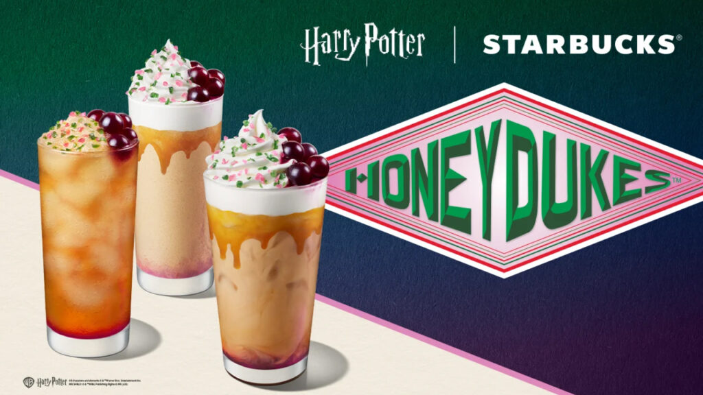 Starbucks x Harry Potter Collab with Honeydukes menu