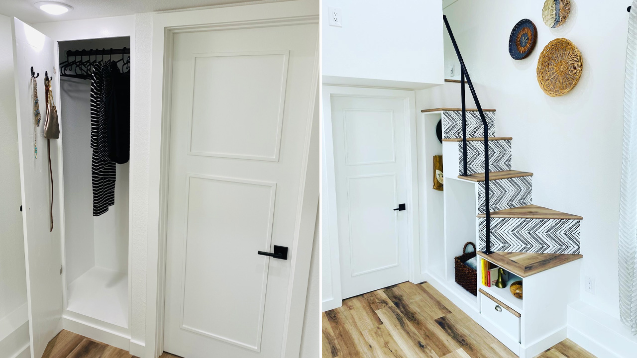 Storage in Love Shack Tiny House