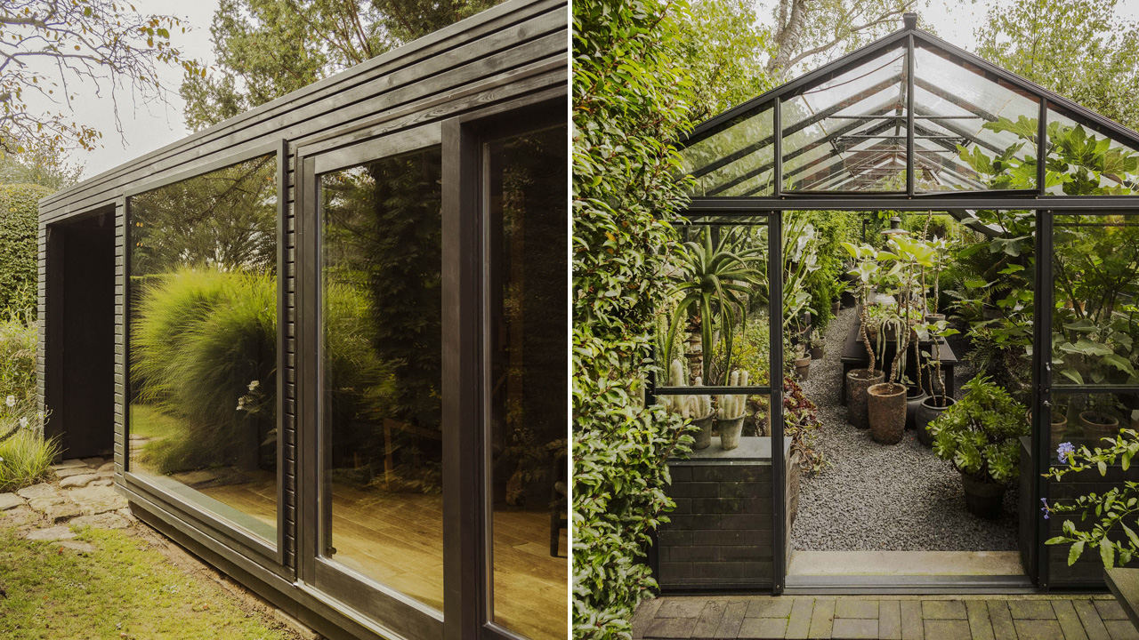 The Garden pavilion and The Black Steel Greenhouse turns the house into a natural sanctuary