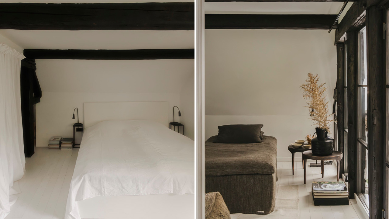 The cozy beds are present in the private wing of the mokehouse of Poggensee