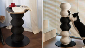 Coral Cat Scratching Post Doubles as Eye-Catching, Functional Home Décor This Coral Cat Scratching Post Doubles as an Eye-Catching Home Décor