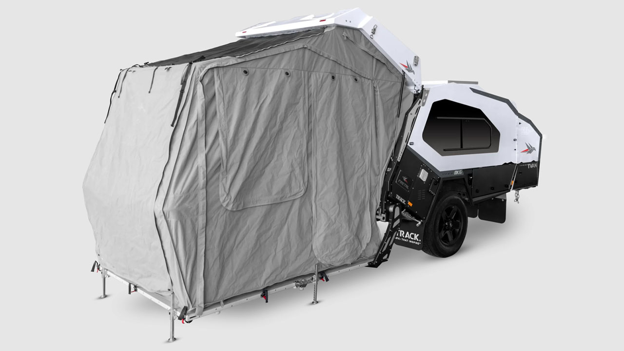 Track Trailer MK6 Tvan Firetail travel Trailer for off-grid living