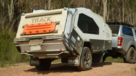 Tvan MK6 Firetail Travel Trailer Combines Off-Road Travel and Off-Grid Living Track Trailer MK6 Tvan Firetail travel Trailer for off-grid living