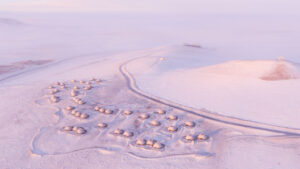 Volcano-In Hotel of Arrivals Look Like Cluster of 45 Volcanic Craters Scattered Around 150,00 Years old Dormant Volcano