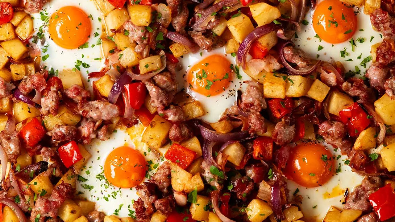 Baked Sausage Breakfast Hash
