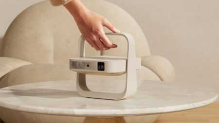 XGIMI 5th Gen Z6X Projector Features 150-Degree Gimbal Stand for Easy Ceiling Projection