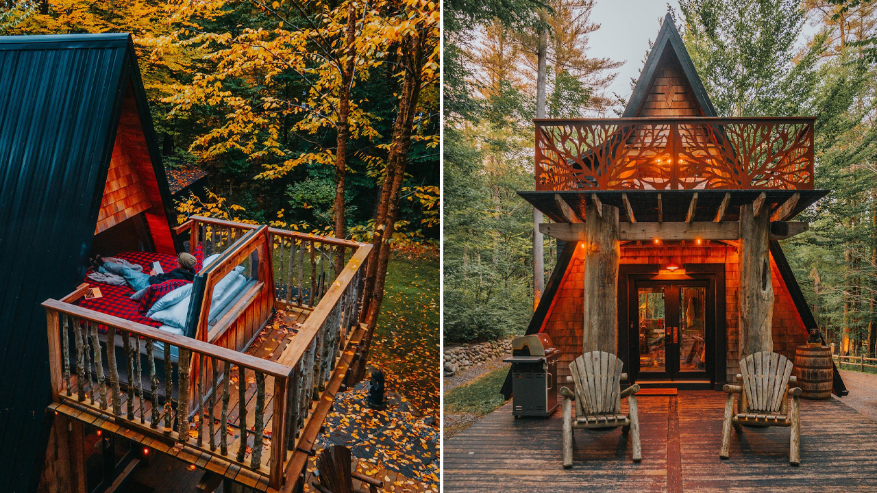 A-Frame Cabin in Remsen, New York With Motorized Bed