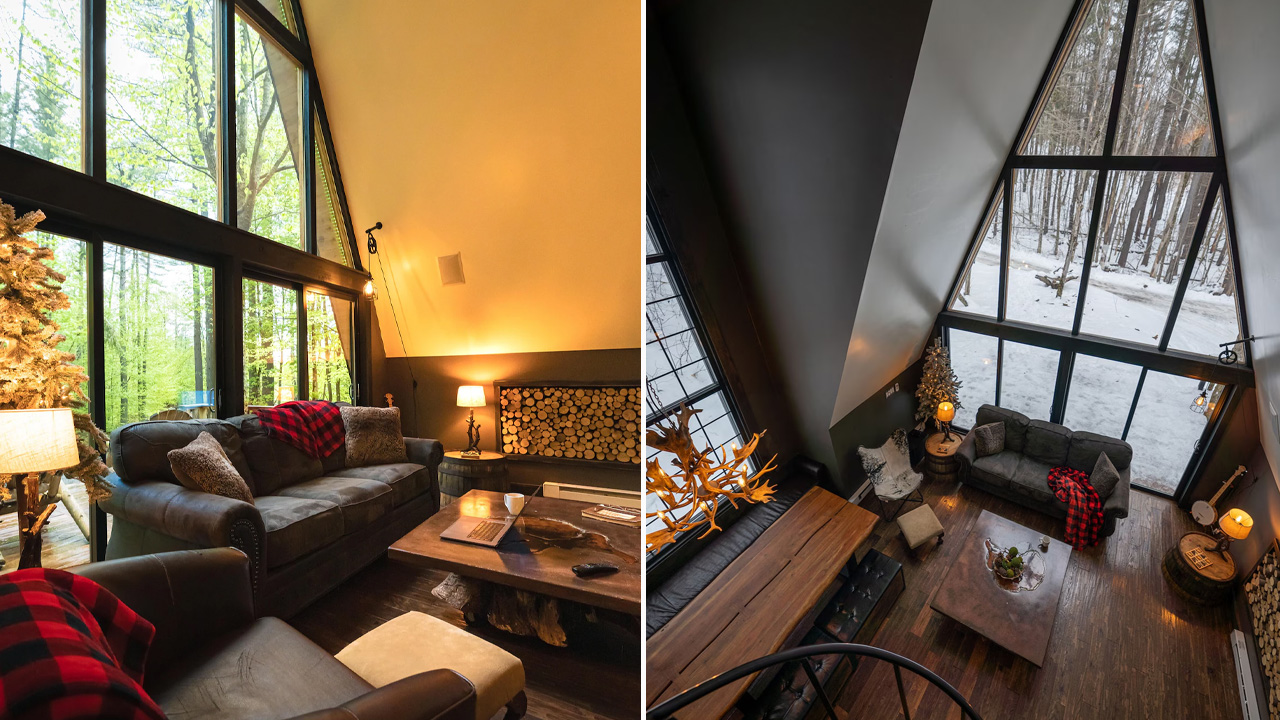 A-Frame Cabin_living room