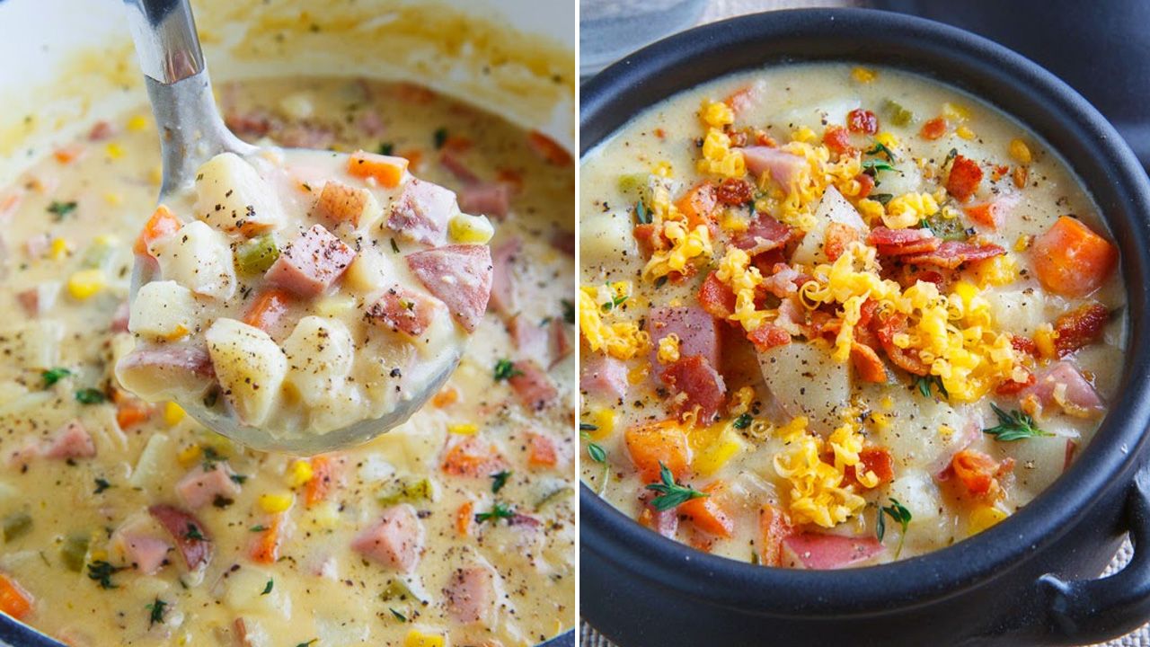 Best Easter Leftover Recipes - Ham and Potato Corn Chowder