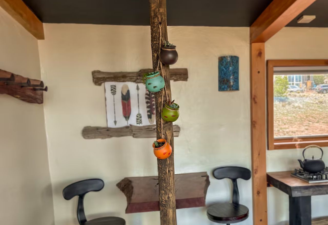 Cabin in Del Norte, Colorado_interior with wild and cozy accents