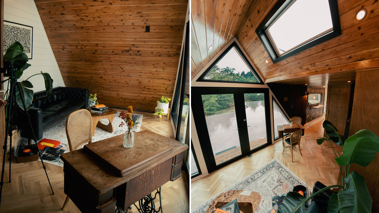 Casa Francesca A-Frame Tiny House on Wheels - full height ceilings