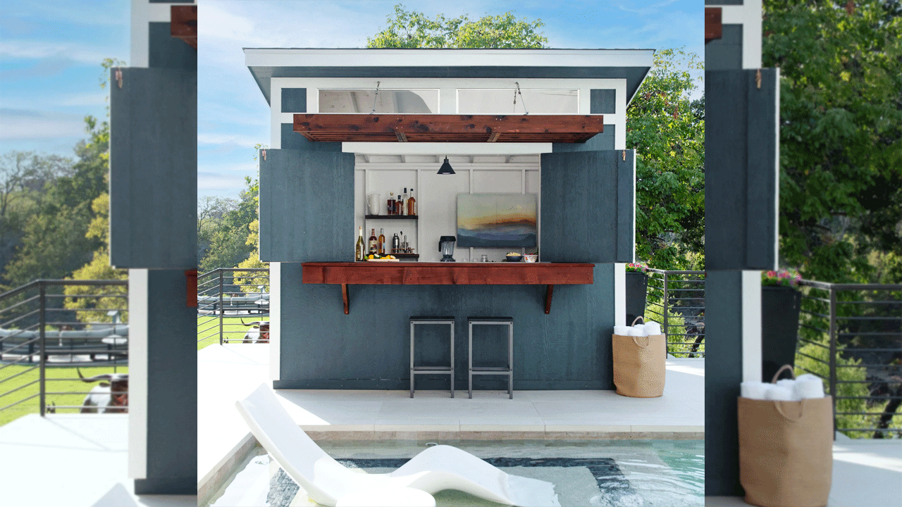 Costco Yardline Solara Pop-Up Bar Shed - exterior