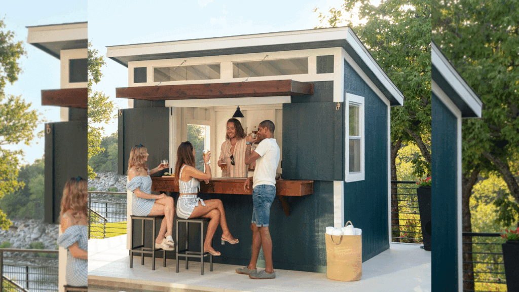 Costco Yardline Solara Pop-Up Bar Shed - outdoor-friendly structure