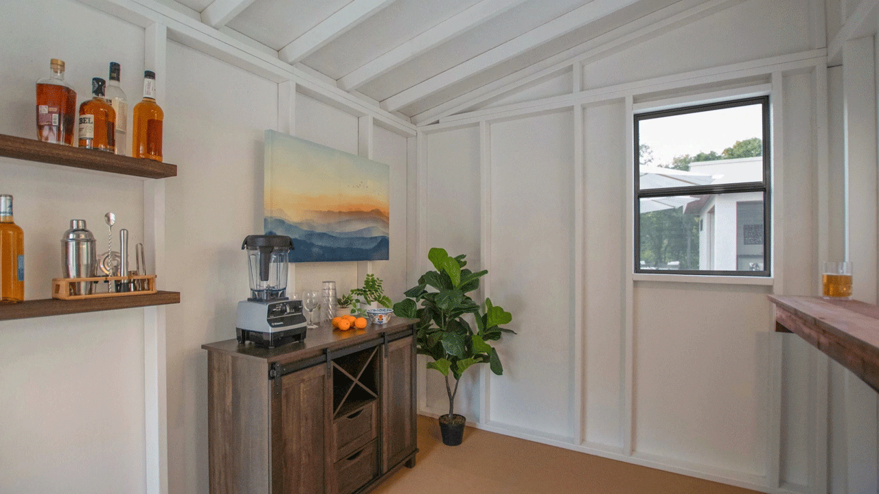 Costco Yardline Solara Pop-Up Bar Shed - roomy interior