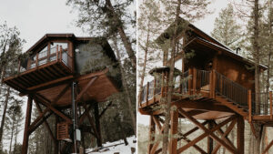 Colorado Gets Its First Luxury Treehouse Hotel Perched 25 ft. up Among the Pines Discover Starlit summit and Copper Dreams Within First Luxury Treehouse Hotel in Colorado