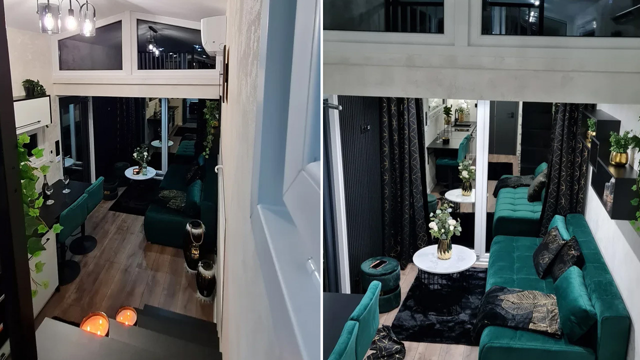 Erica tiny house living room