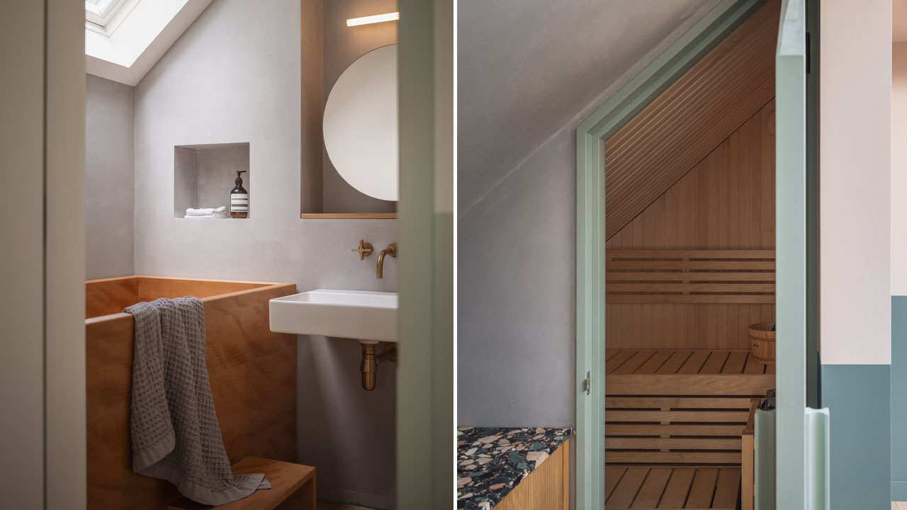 The soothing aesthetics of bathroom and sauna