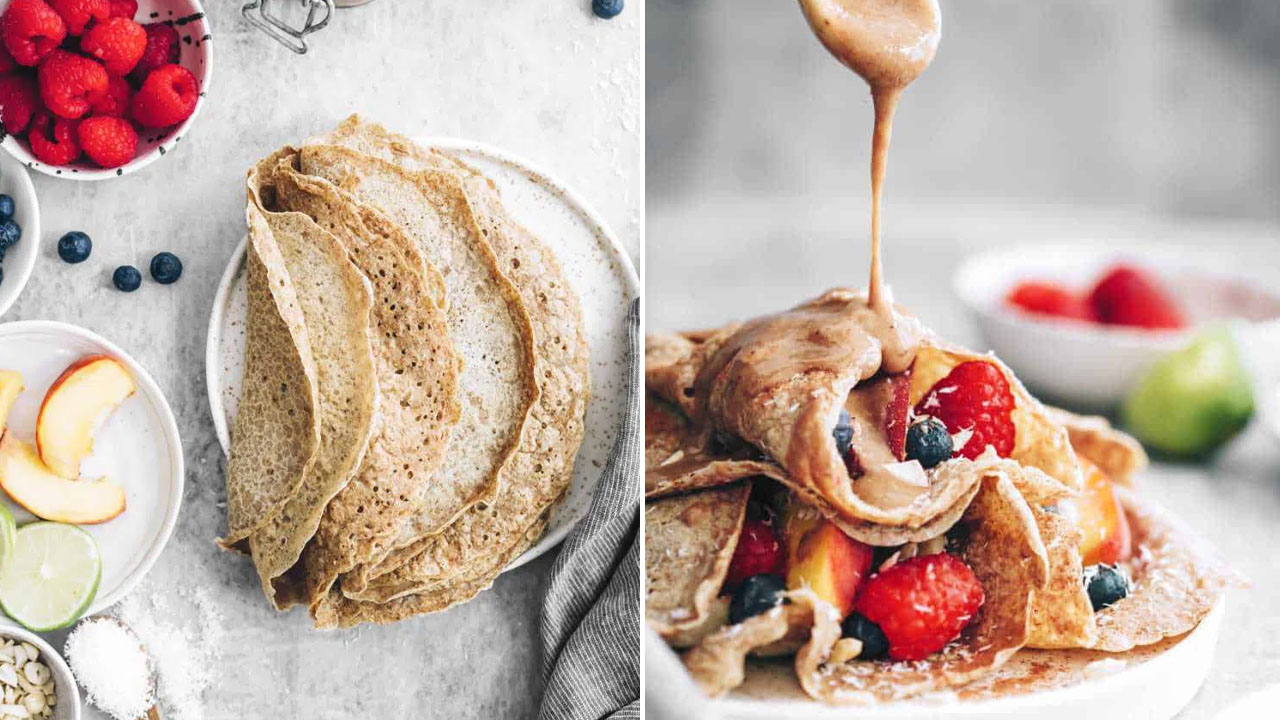 Healthy Almond Milk Crepes