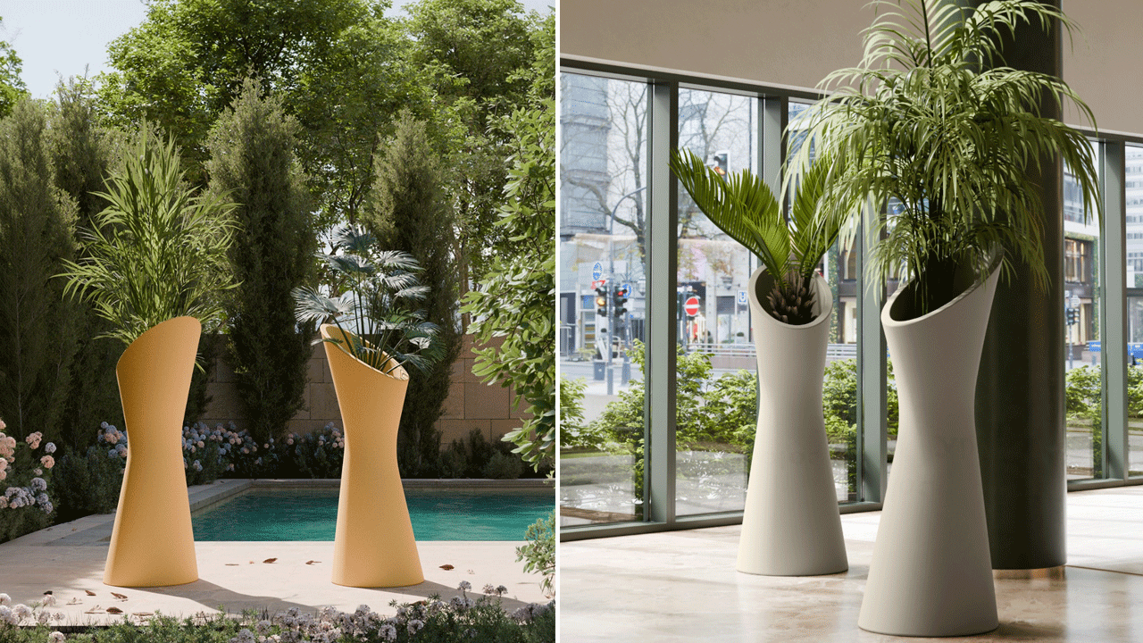 Karim Rashid circular collection for LOOPE - RISE collection of planters