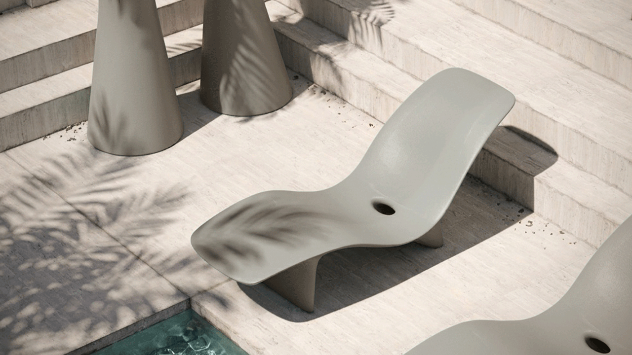 Karim Rashid circular collection for LOOPE - SWAY Collection of sunbeds