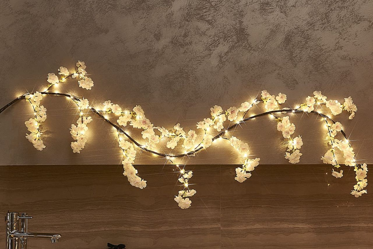 LITBLOOM Cherry Blossom Garland with Lights