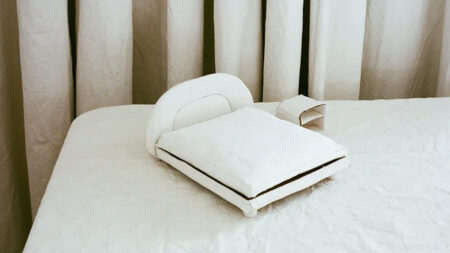 Faye Toogood’s Lie Low Bed Entirely Embraces You in Its Soft, Enveloping Form Lie Low bed
