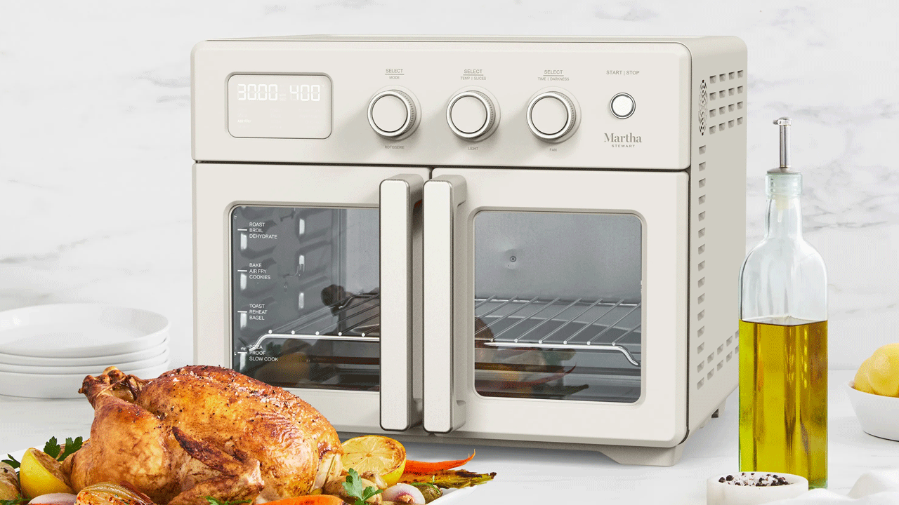 Martha Stewart kitchen electrics collection - French Door Air Fryer Toaster Oven Combo