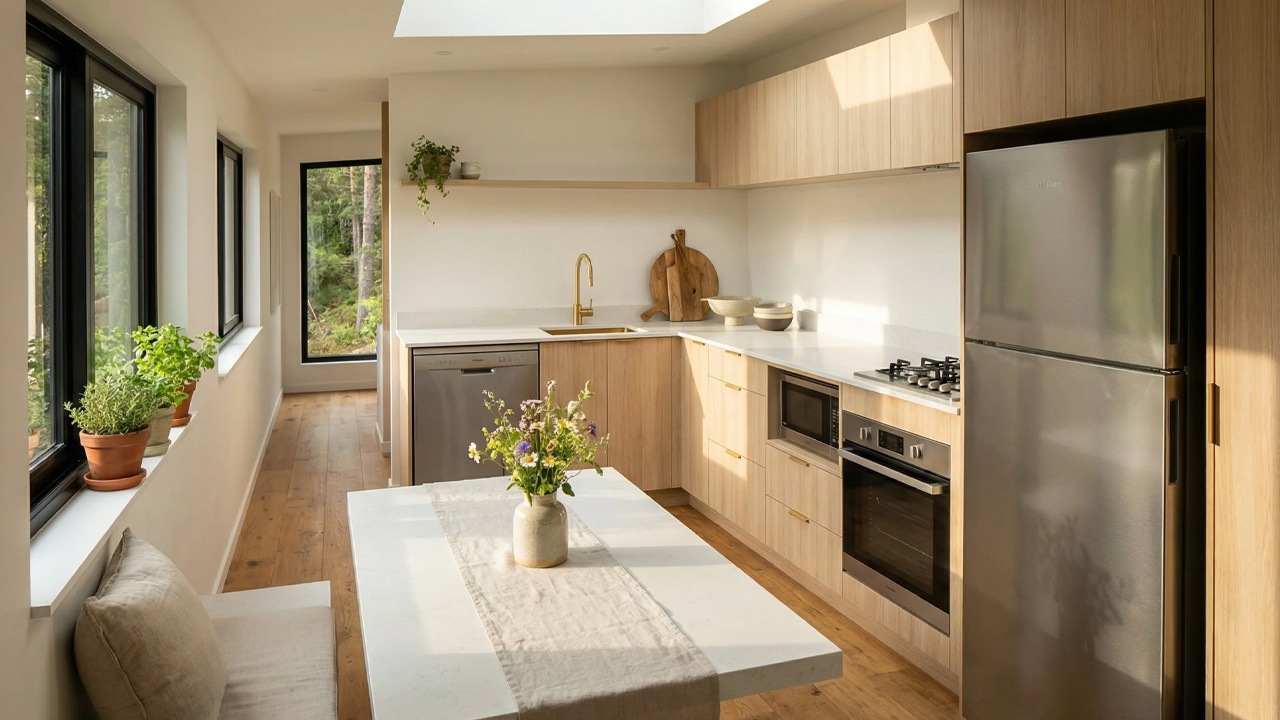 Onda Tiny House - kitchen on upper level