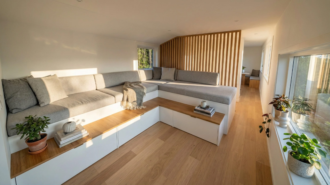 Onda Tiny House - communal spaces upstairs