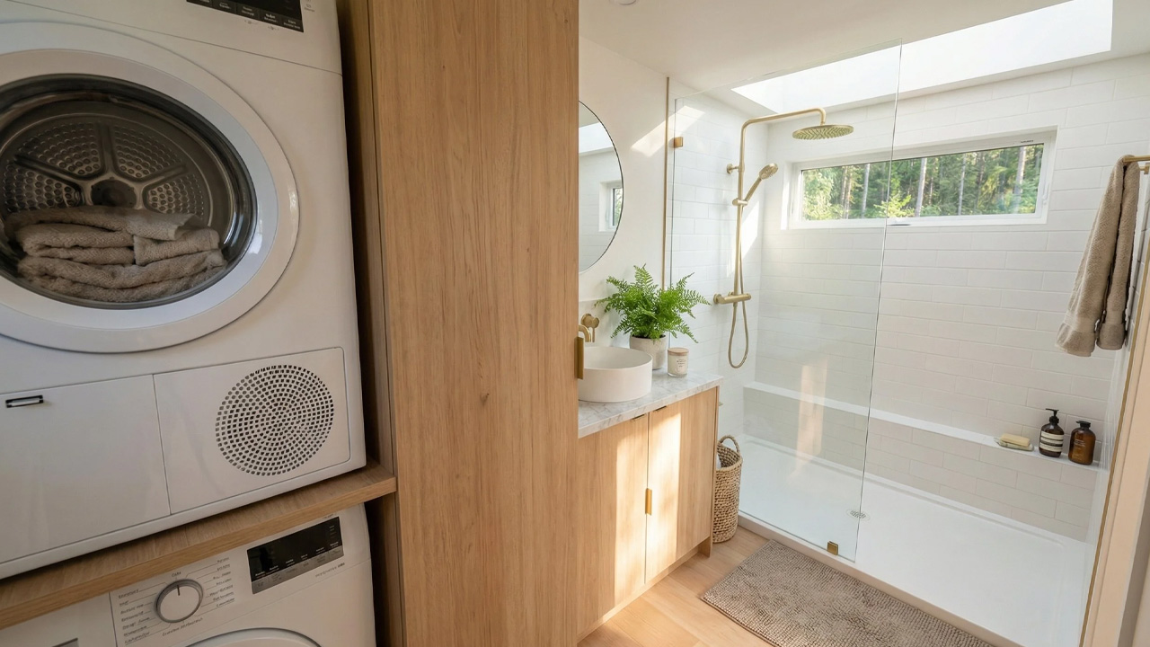 Onda Tiny House - bathroom on upper level