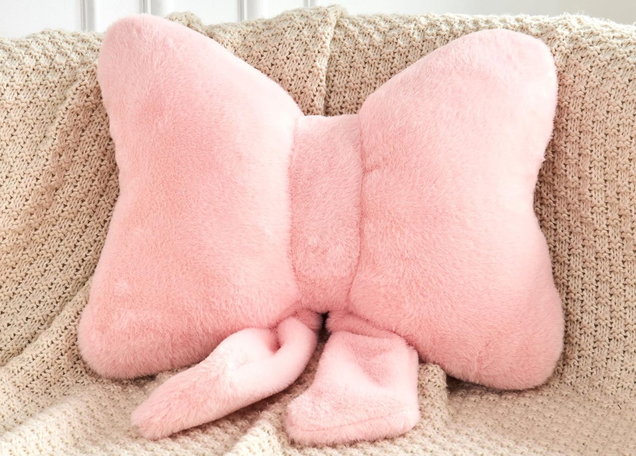 Pink Bow Pillow