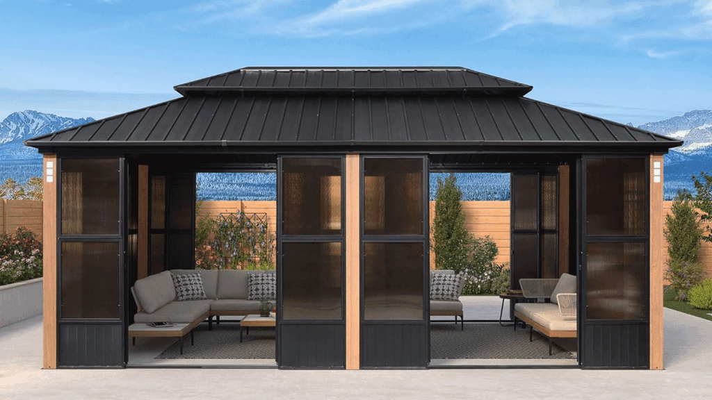 Purple Leaf Sunroom with Sliding Doors on Amazon