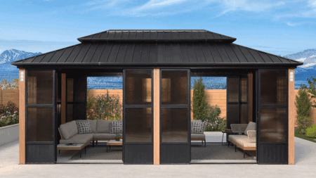 Amazon is Selling Oasis-Style Sunroom With Sliding Doors Just for $5.3K Purple Leaf Sunroom with Sliding Doors on Amazon