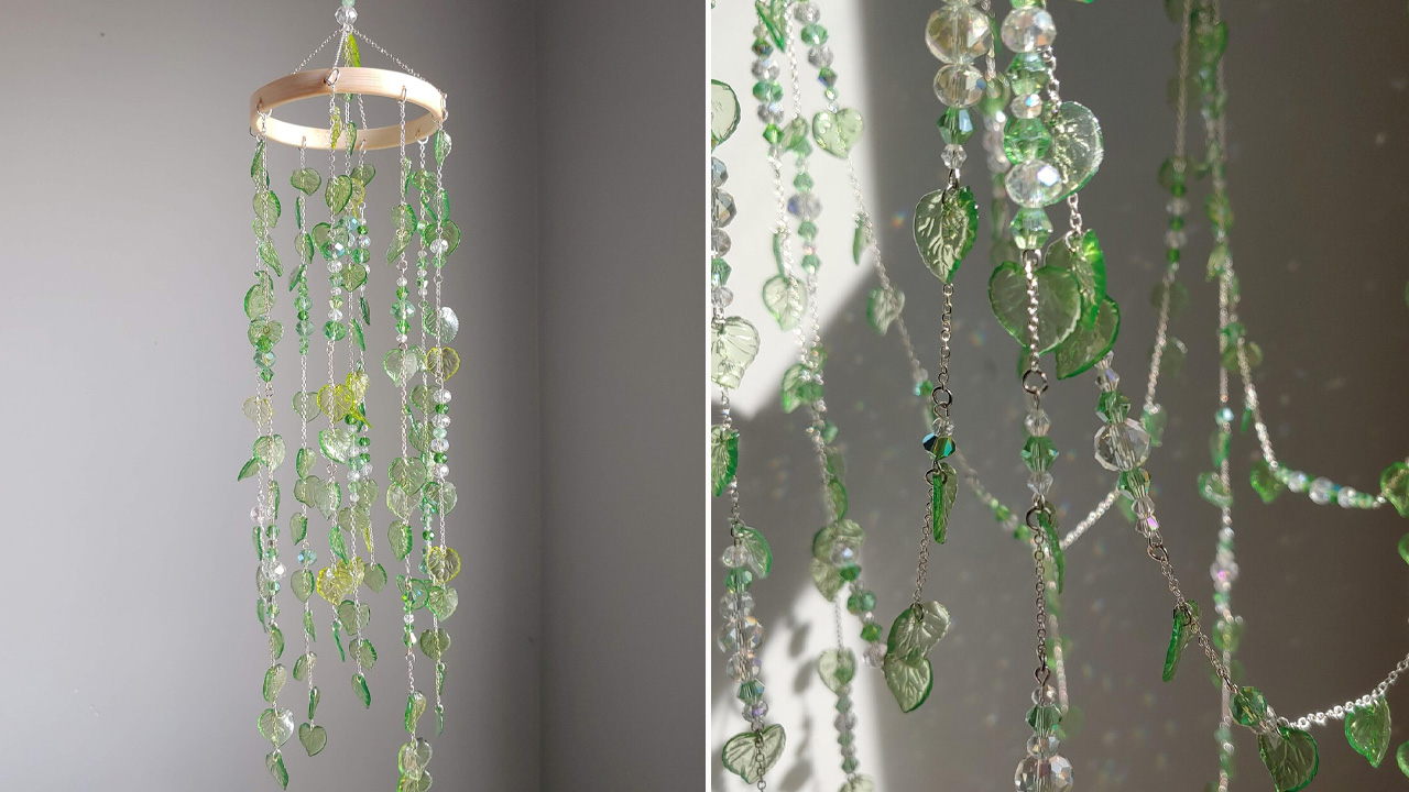 Small Cottage-Core Leaf Suncatcher