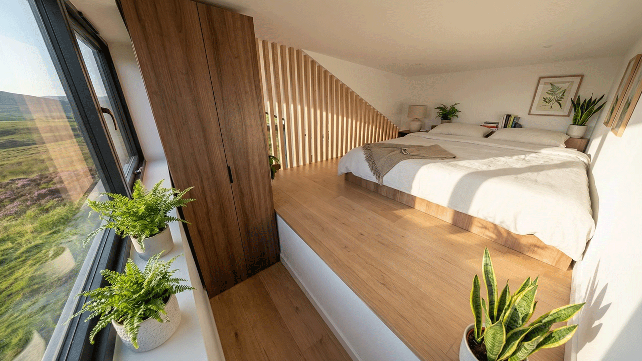 Soma tiny house - loft bedroom