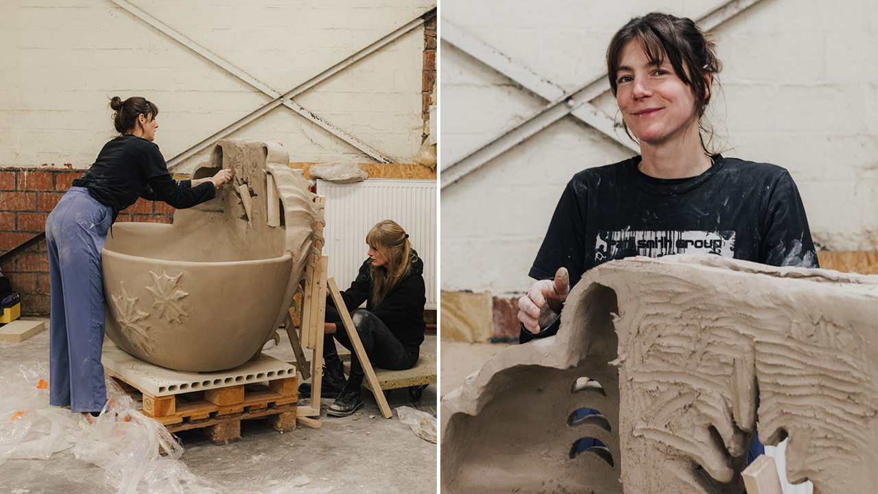 Studio LOHO and Sharon Van Overmeiren Monumental Ceramic Bathtubs and Washbasins