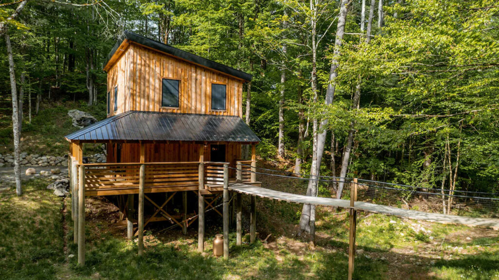 The Treehouse Cabin at Remsen, New York Stands at 14-ft. of Elevation