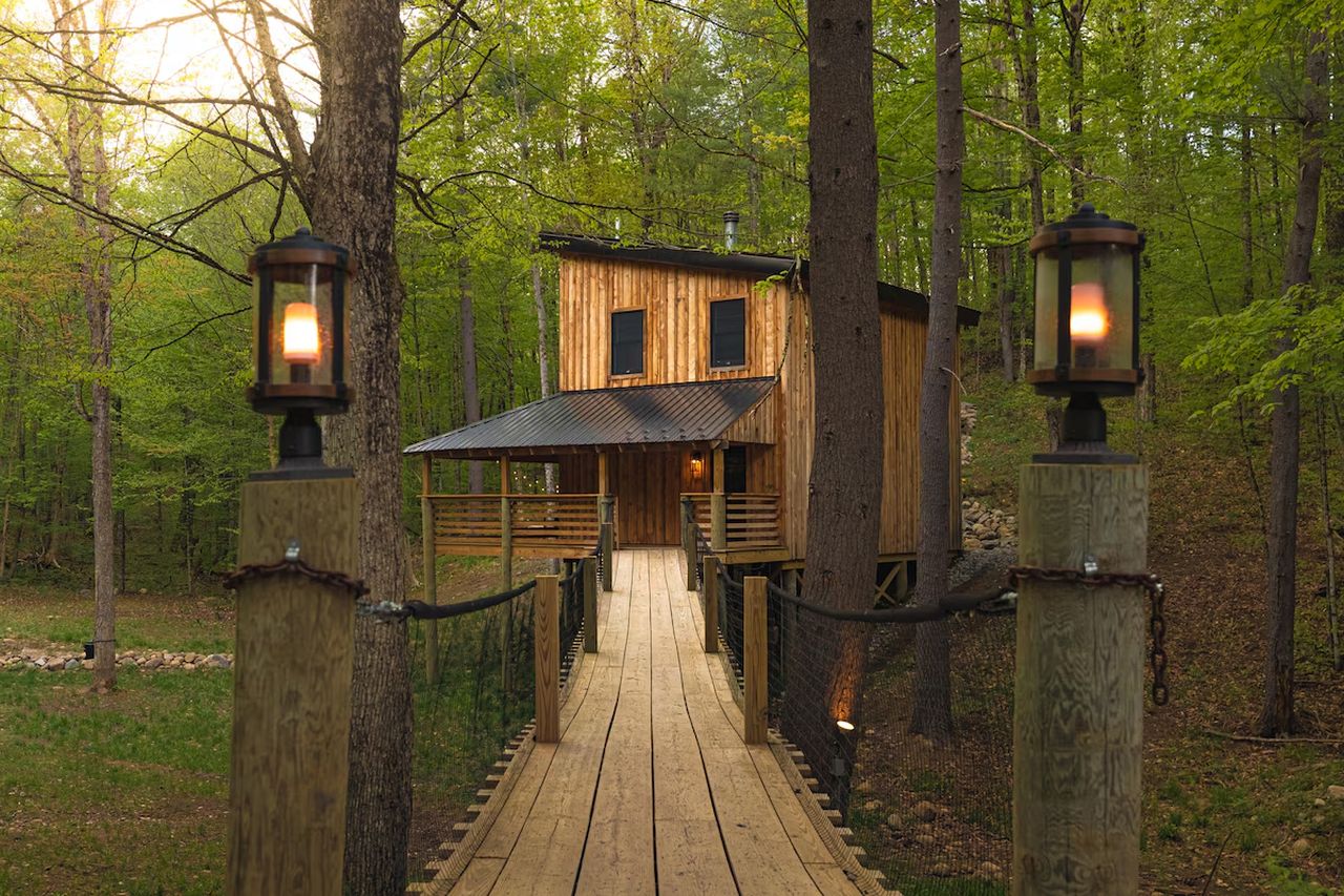 The Treehouse Cabin_ the suspension bridge