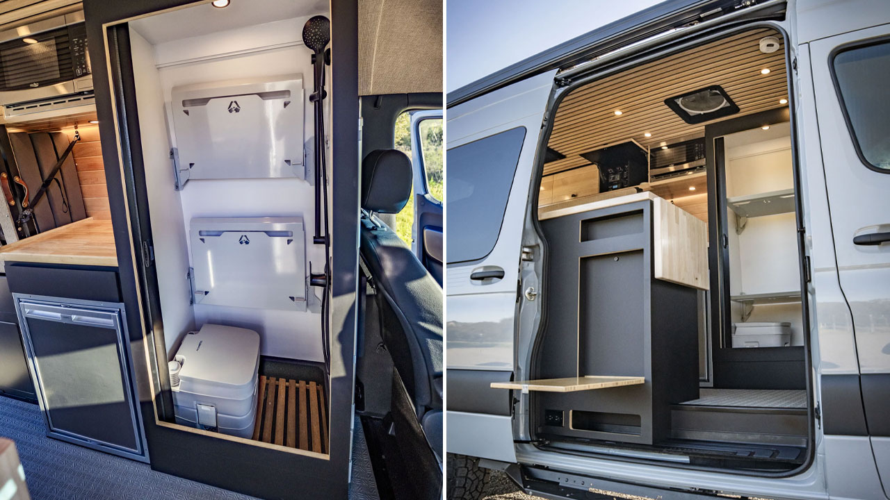 Vanspeed Album Camper Van With Multifunctional Layout - bathroom