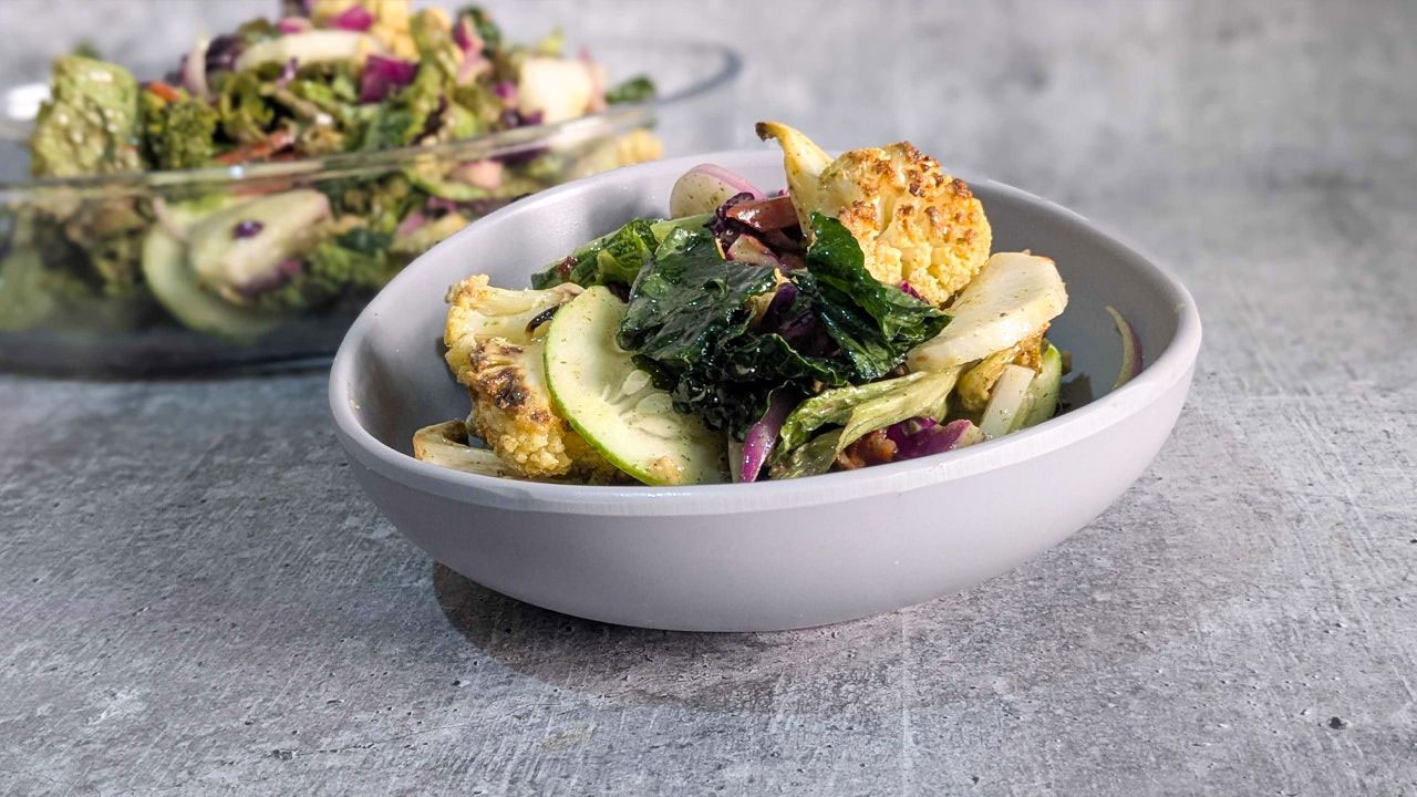 Vegan Spring Salad With Lemon Tofu