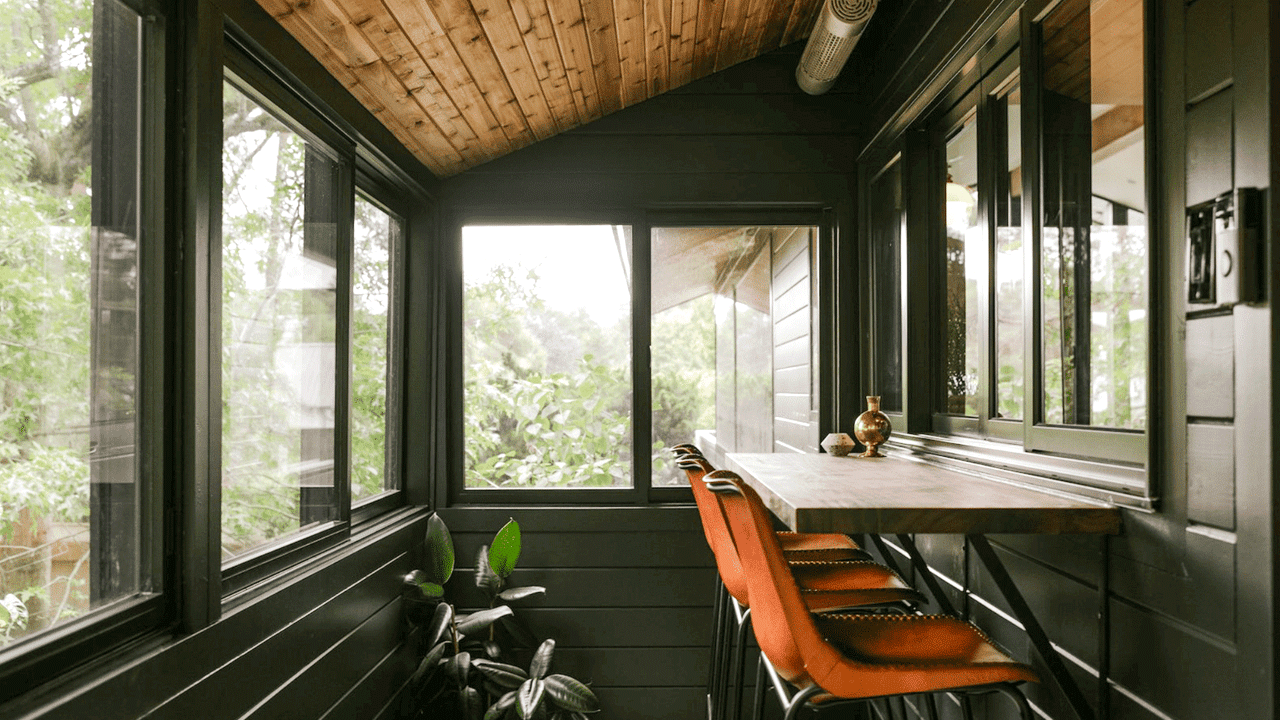 sunroom design - Moody Porch Transformation