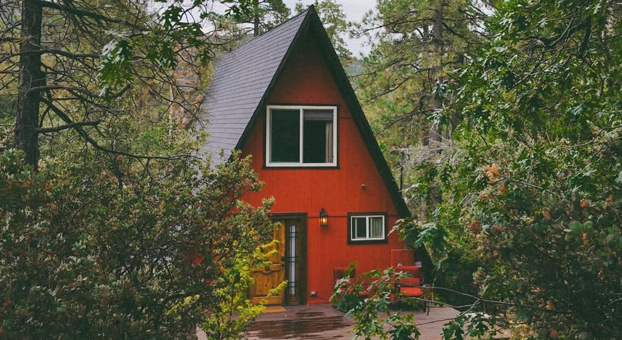 A-Frame-Cabin-in-the-wilderness