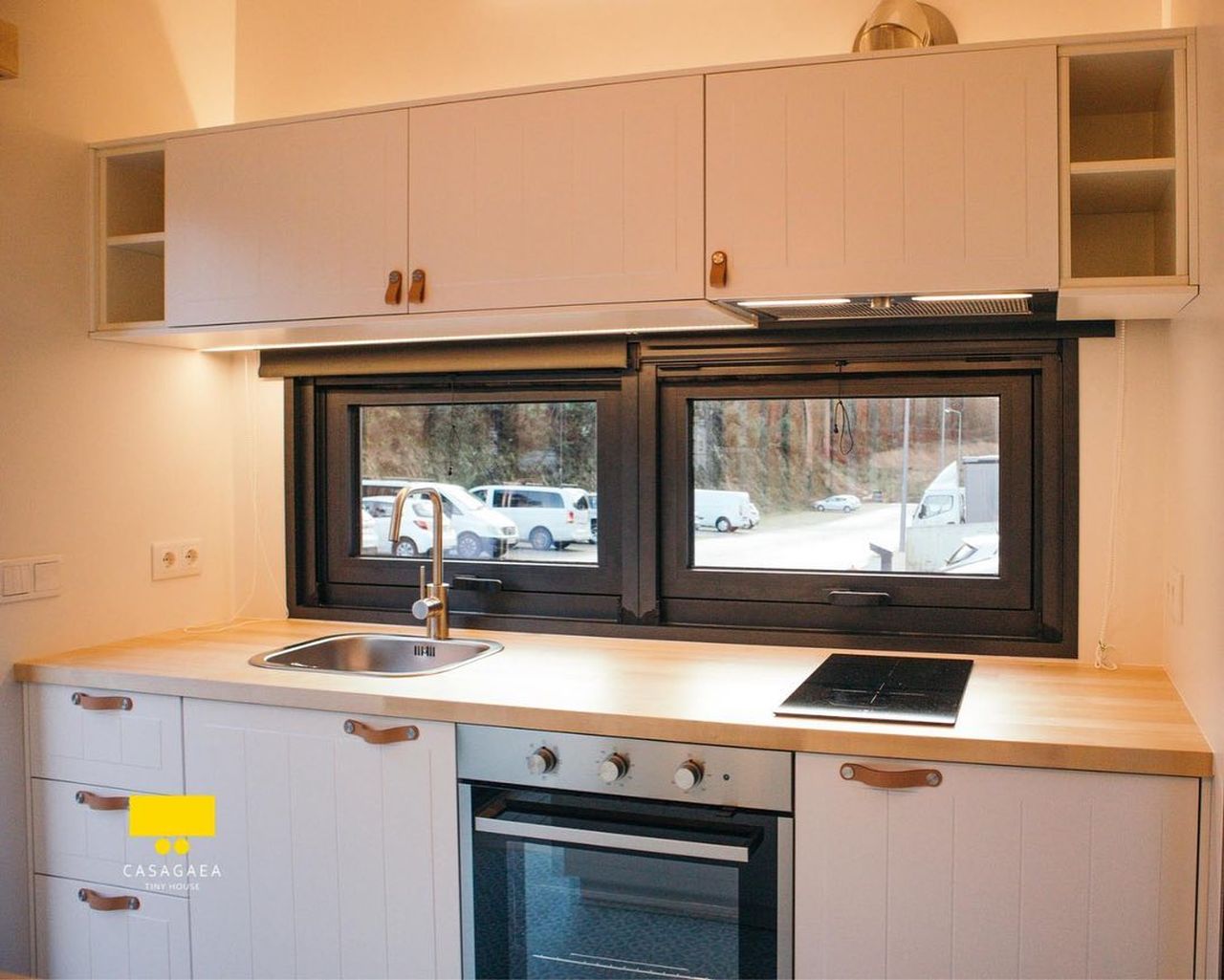 Kitchen of Algarve tiny house on wheels