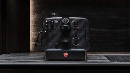 Ducati Celebrates Turning 100 With Barista M3 Carbon Fiber Espresso Machine Barista M3 1926 Limited Edition Carbon Fiber by Ducati