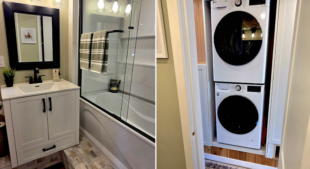 Bathroom of Berenstein tiny house on wheels