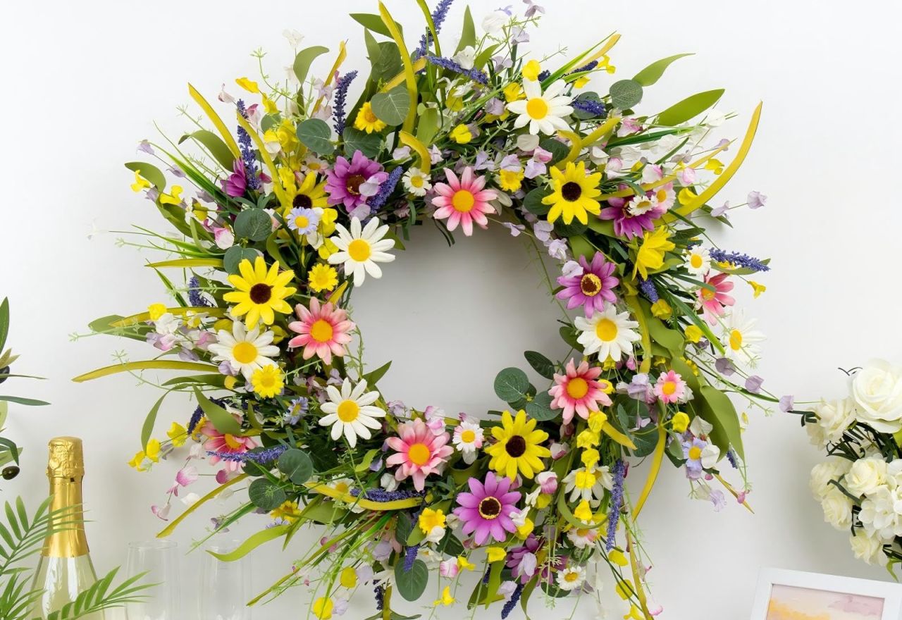 Colorful Wildflower Wreath