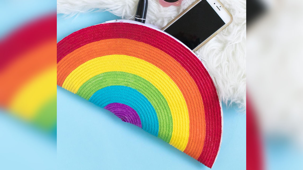 DIY Rainbow Clutch