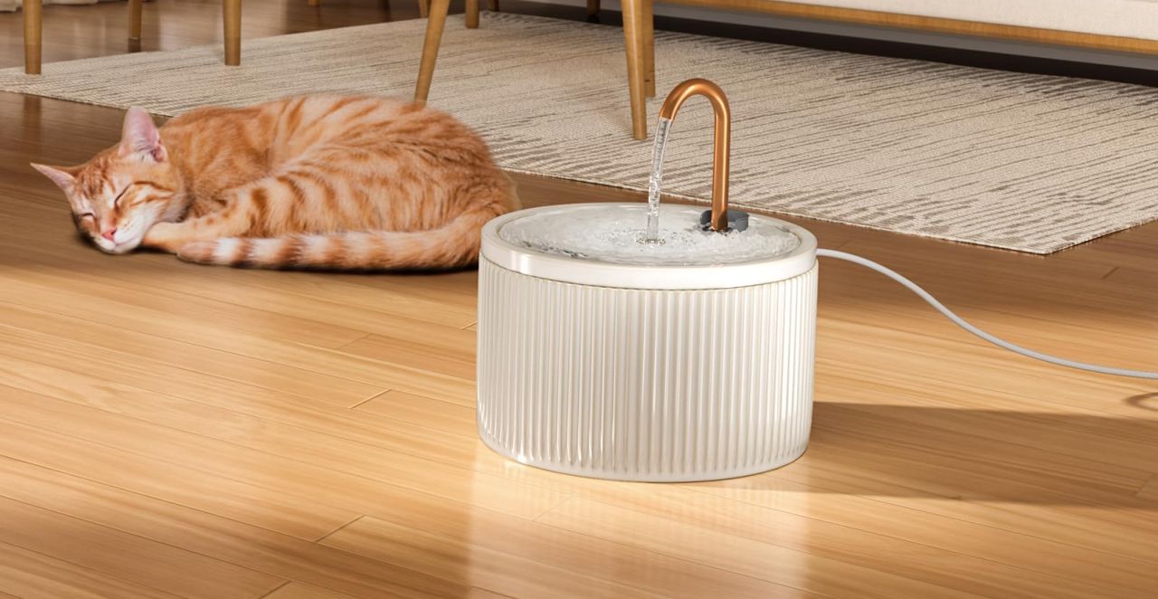 DOOOB Ceramic Cat Water Fountain