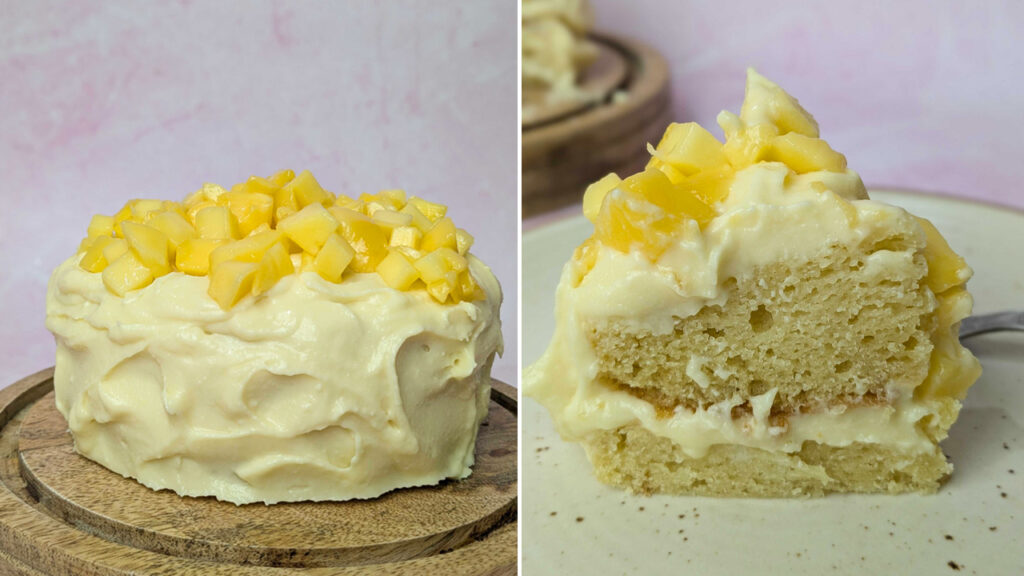 Eggless Mango Cake With Homemade Cream Cheese Frosting - Recipe (3)