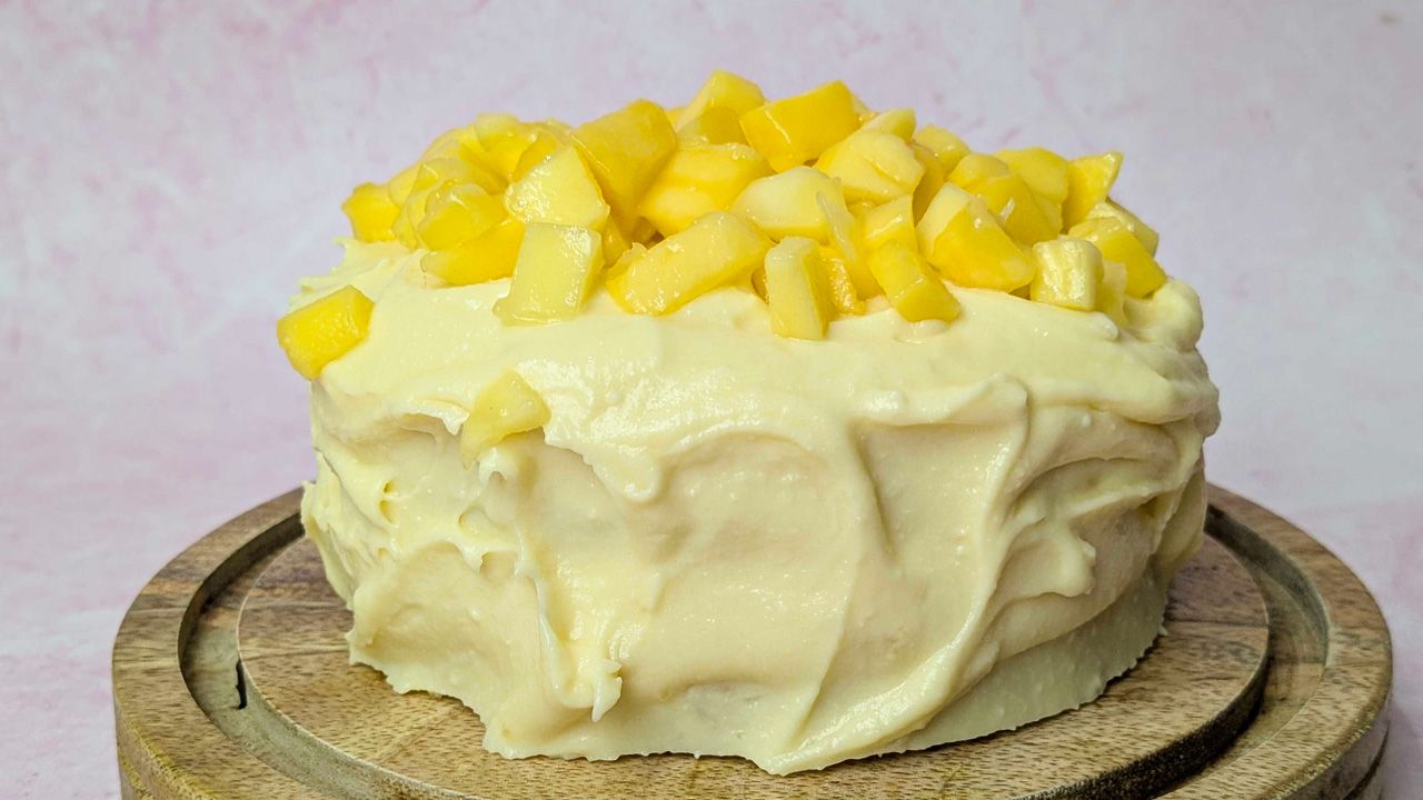 Eggless Mango Cake With Homemade Cream Cheese Frosting - Recipe (4)